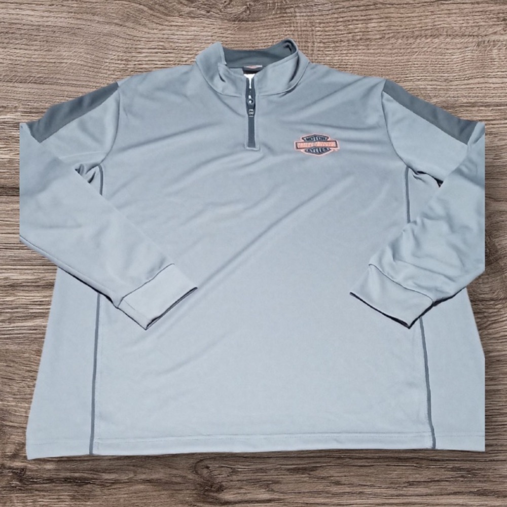 Harley-Davidson Gray Quarter-Zip Sweatshirt